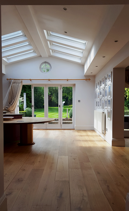 Oak floor renovation in Esher - Surrey